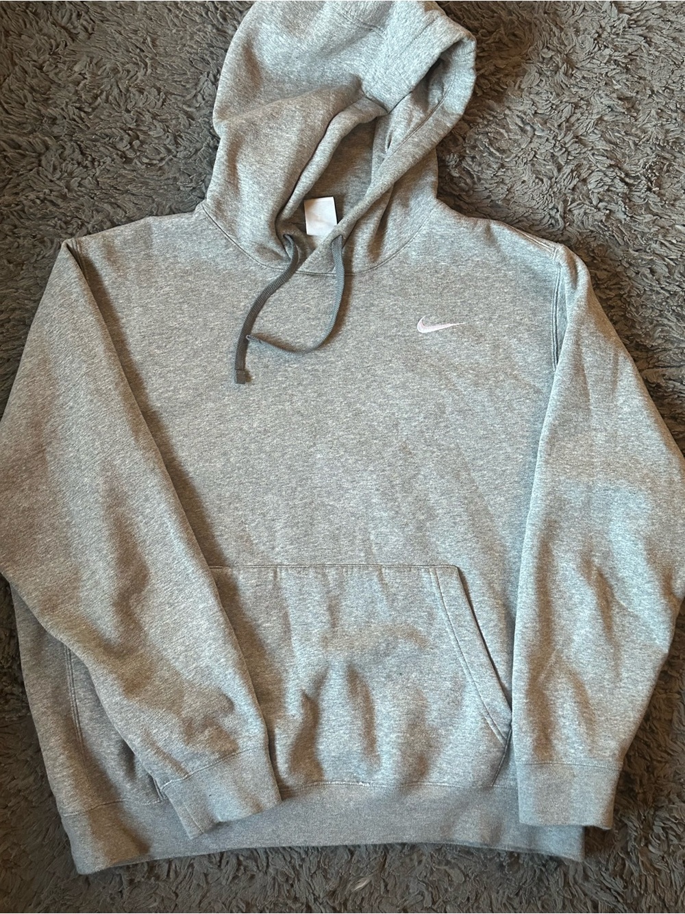 Nike Light Gray Hooded Pullover Sweatshirt